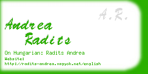 andrea radits business card